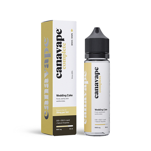 Canavape 1800mg Full-Spectrum CBD + CBG E-liquid 50ml (30VG/70PG) - Flavour: Super Lemon Haze