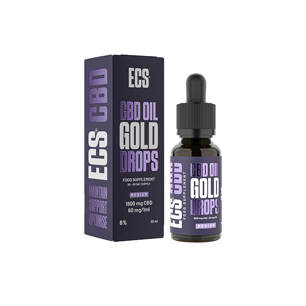 Gold Drops CBD Oil 1800mg 6% ECS CBD Oil 30ml