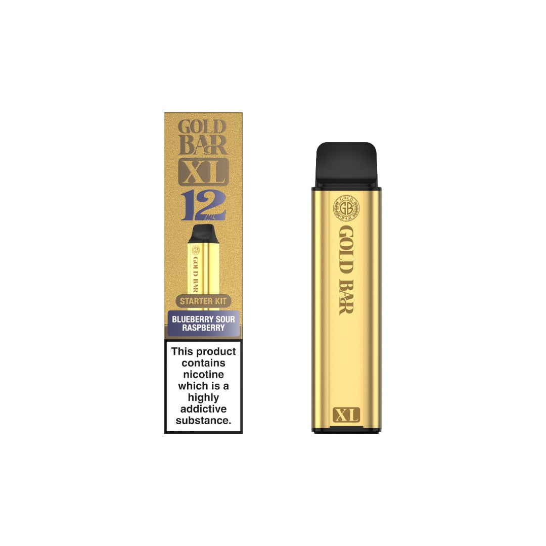 20mg Gold Bar XL Prefilled Pod Vape Kit 10000 Puffs - Flavour: Watermelon Ice
