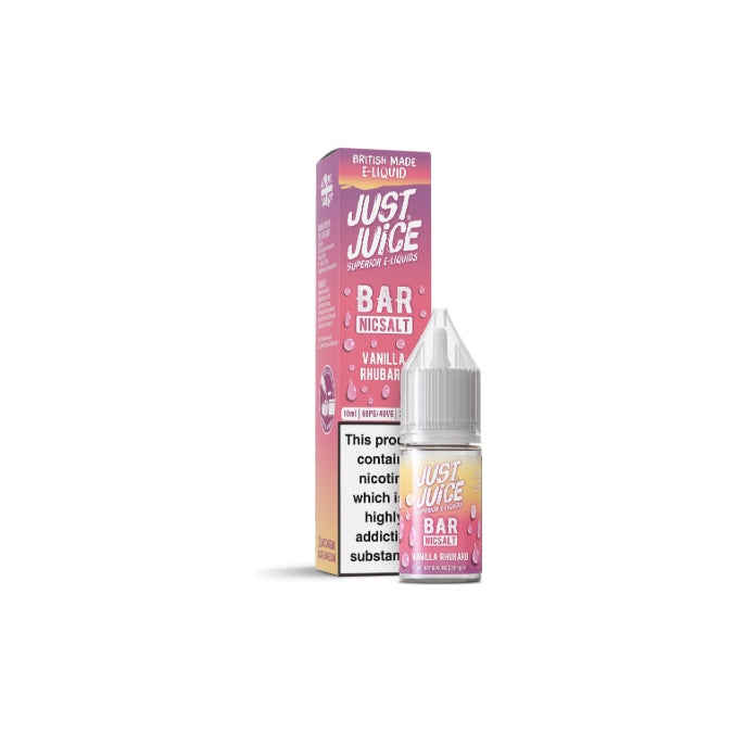 20mg Just Juice Bar 10ml Nic Salt (40VG/60PG) - Flavour: Vanilla Rhubarb