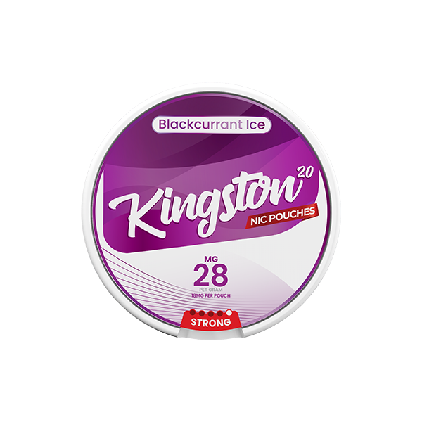 28mg Kingston Nicotine Pouches - 20 Pouches - Flavour: Blackcurrant Ice
