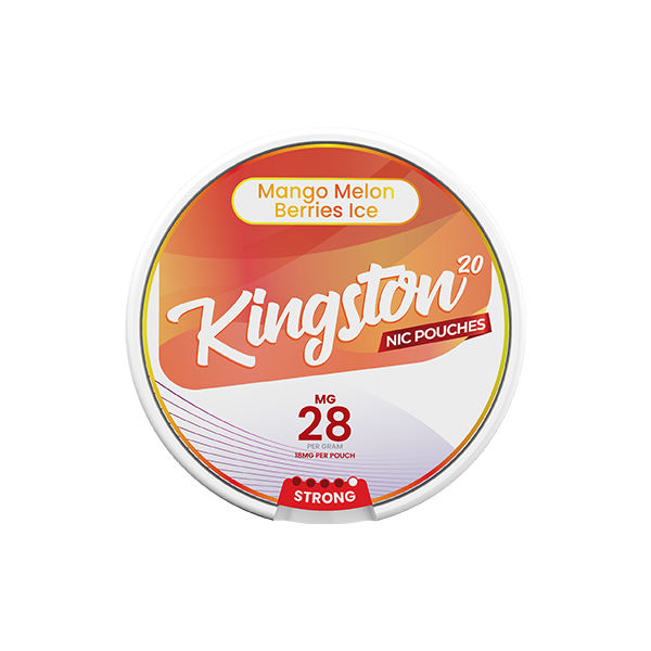 28mg Kingston Nicotine Pouches - 20 Pouches - Flavour: Mango Melon Berries Ice