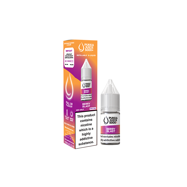 10mg Pukka Juice 5000+ 10ml Nic Salt (50VG/50PG) - Flavour: Lemon & Lime