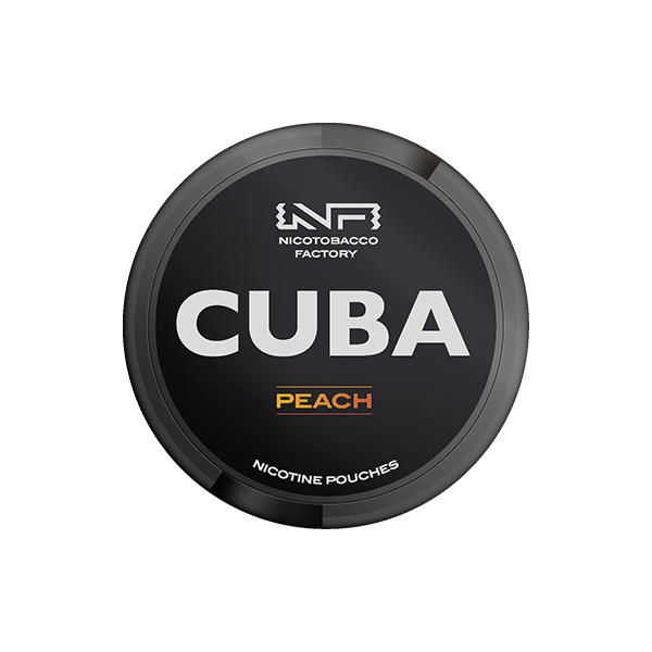 43mg CUBA Black Nicotine Pouches - 25 Pouches - Flavour: Peach