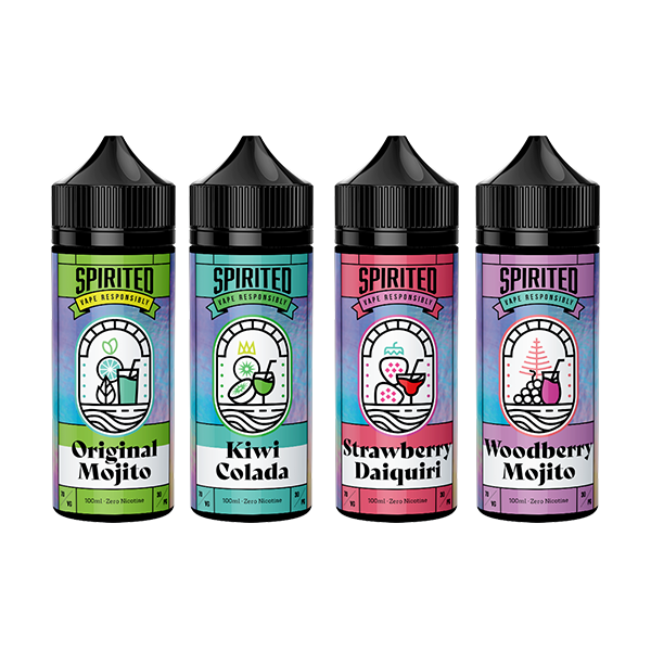 0mg Spirited By Fantasi 100ml Shortfill (70VG/30PG) - Flavour: Strawberry Daiquiri