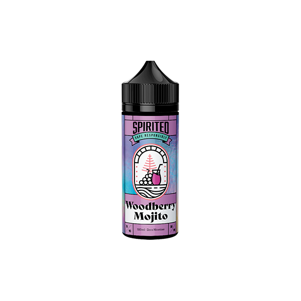 0mg Spirited By Fantasi 100ml Shortfill (70VG/30PG) - Flavour: Woodberry Mojito