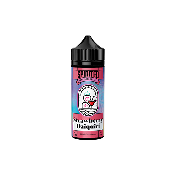 0mg  Spirited By Fantasi 100ml Shortfill (70VG/30PG) - Flavour: Strawberry Daiquiri