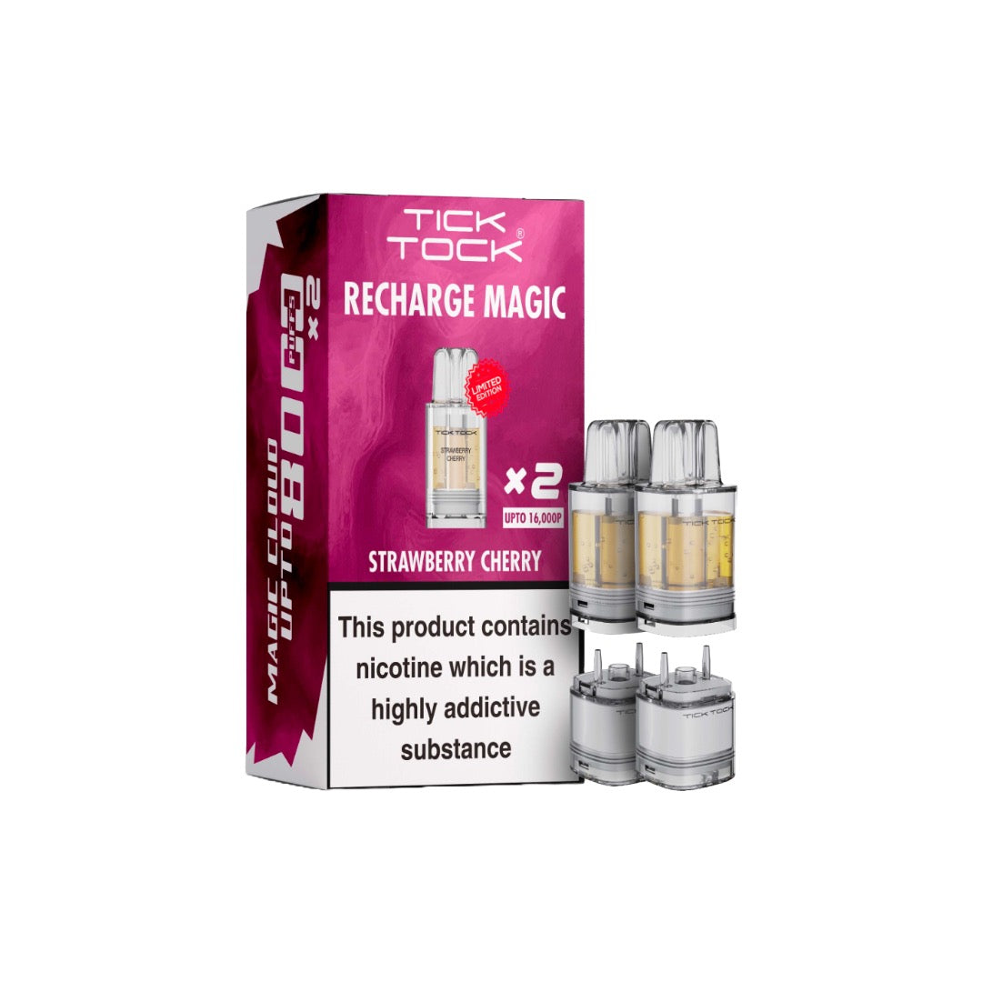 Tick Tock Recharge MAGIC 8K Prefilled Pods 8000 Puffs - Flavour: Strawberry Watermelon