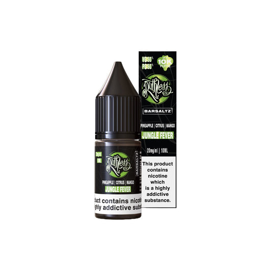 20mg Ruthless Nic Salt 10ml (50VG/50PG) - Flavour: Jungle Fever