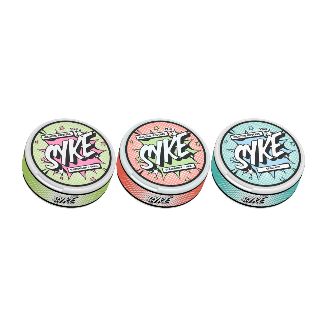 12mg SYKE Nicotine Pouches - 20 Pouches - Flavour: Watermelon & Guava