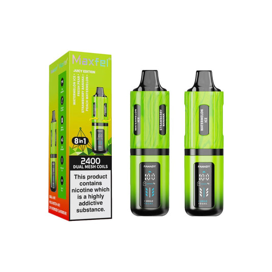 20mg Maxfel Legend Fanady 8 in 1 2400 Puffs Prefilled Pod Vape Kit - Flavour: Fruits Edition