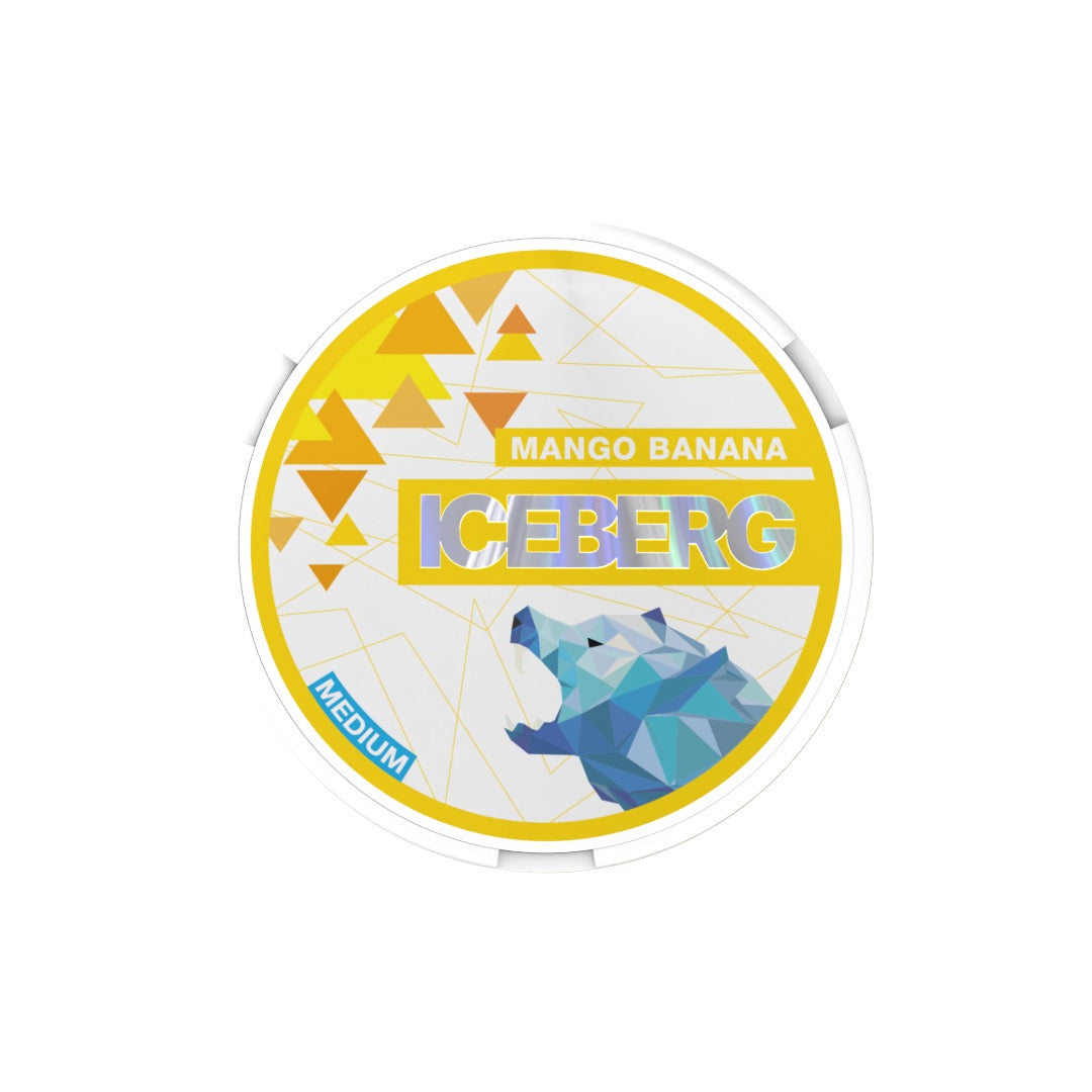 20mg Iceberg Medium Nicotine Pouches - 20 Pouches - Flavour: Mango Banana