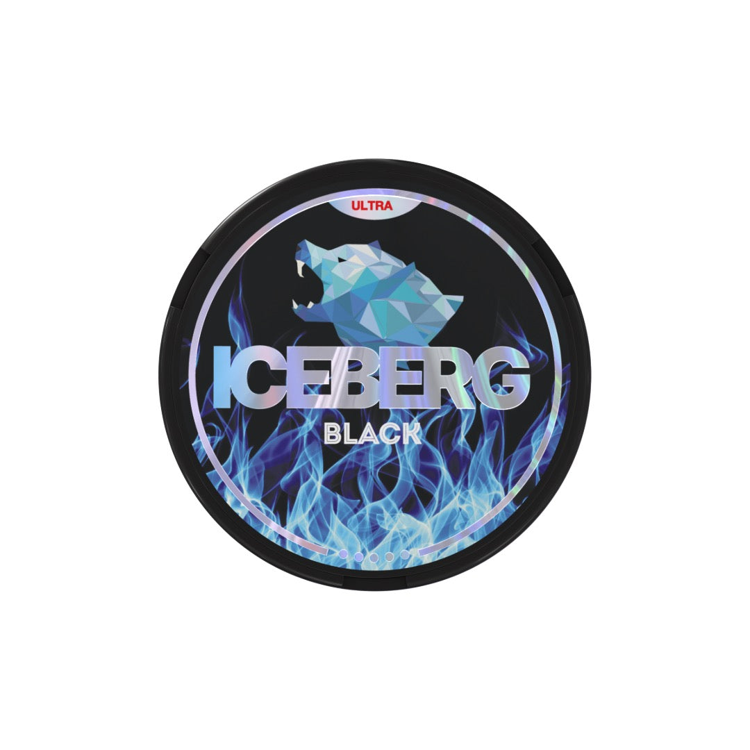 50mg Iceberg Ultra Nicotine Pouches - 20 Pouches - Flavour: Black