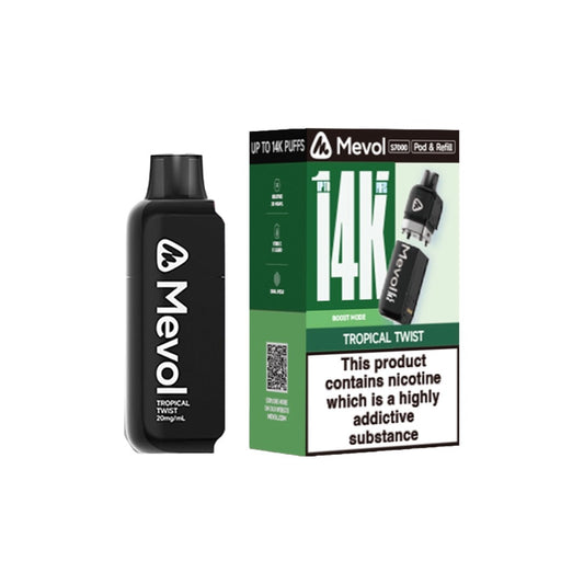 20mg Mevol S7000 Prefilled Pod & Refill 14k puffs - Flavour: Blueberry Pomegranate