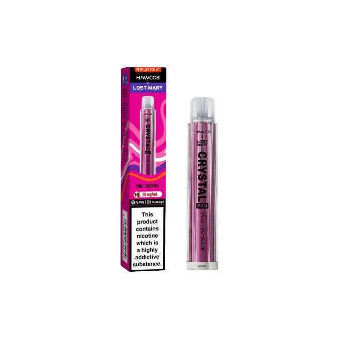 Hawcos x Lost Mary Crystal Pro Prefilled Pod Vape Kit - Flavour: Strawberry Burst