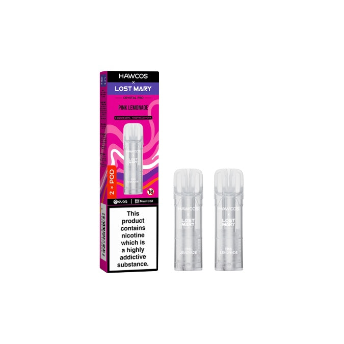 Hawcos x Lost Mary Crystal Pro Prefilled Pod - Flavour: Strawberry Raspberry Cherry Ice