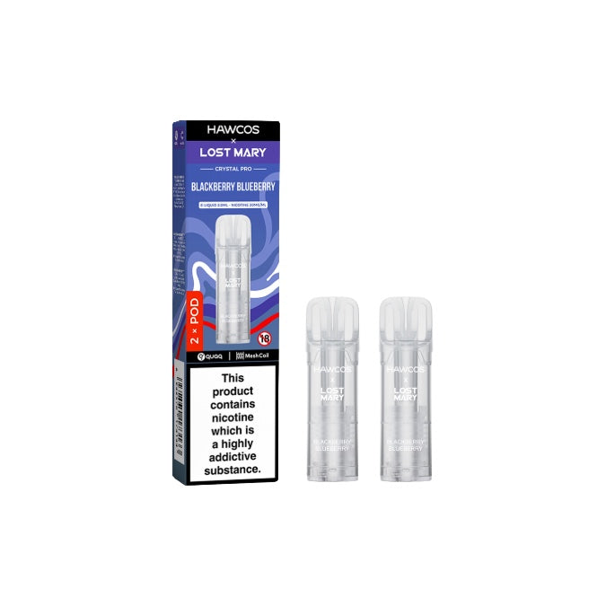 Hawcos x Lost Mary Crystal Pro Prefilled Pod - Flavour: Strawberry Raspberry Cherry Ice