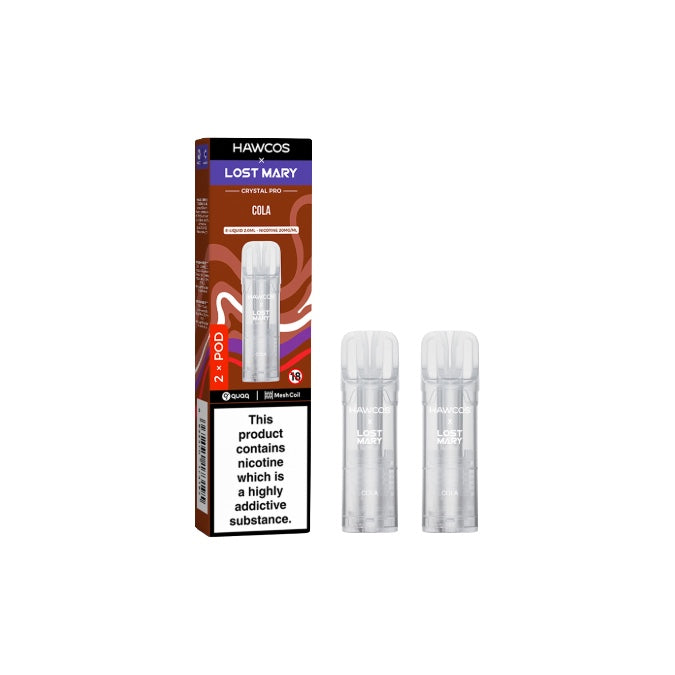 Hawcos x Lost Mary Crystal Pro Prefilled Pod - Flavour: Strawberry Raspberry Cherry Ice