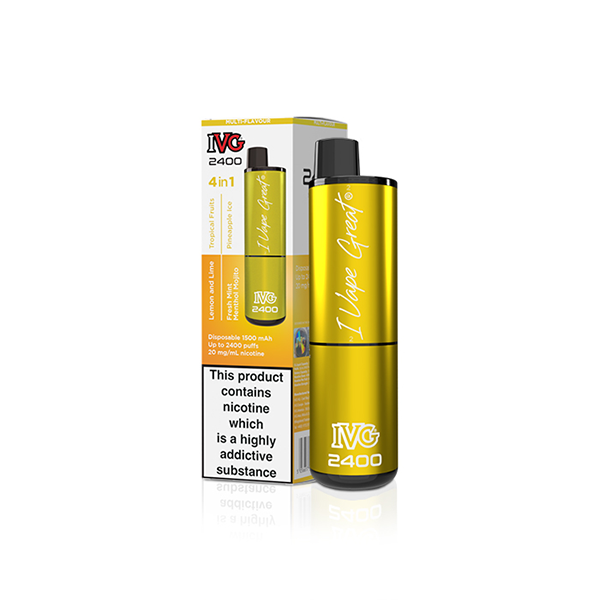 20mg IVG 2400 Disposable Vapes 2400 Puffs - Flavour: Pineapple Ice