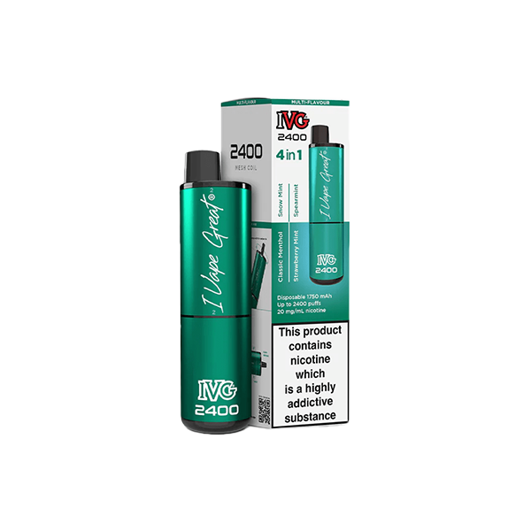 20mg I VG 2400 Disposable Vapes 2400 Puffs - 4 in 1 Edition - Flavour: Cherry Edition
