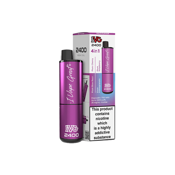 20mg I VG 2400 Disposable Vapes 2400 Puffs - 4 in 1 Multi-Edition - Flavour: Berry Edition
