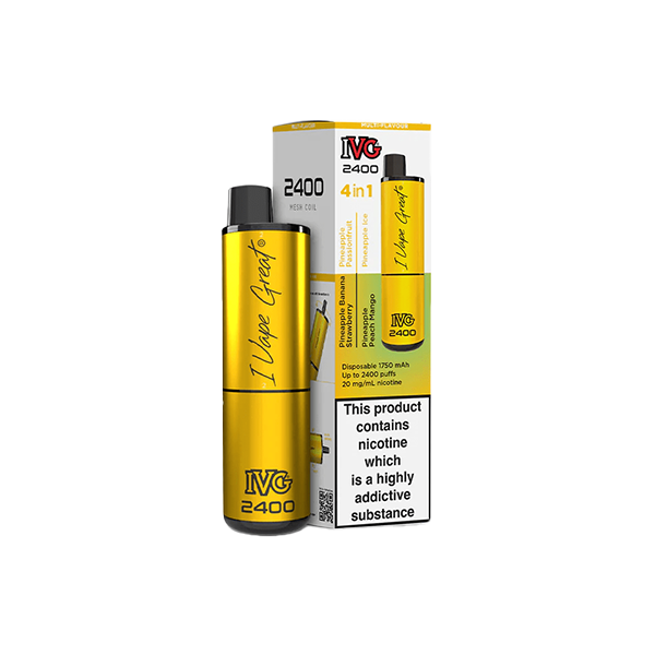 20mg I VG 2400 Disposable Vapes 2400 Puffs - 4 in 1 Multi-Edition - Flavour: Citrus Edition