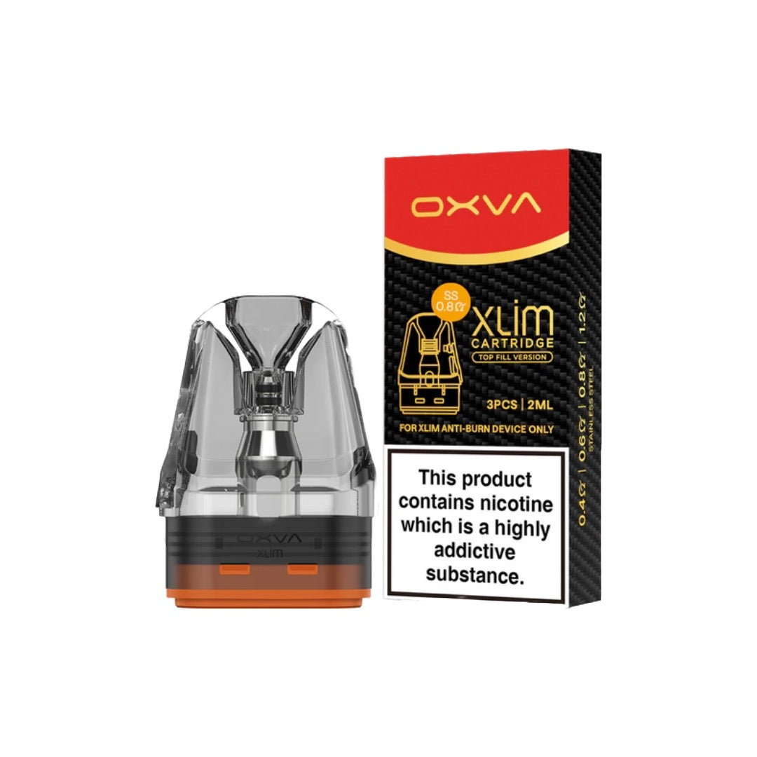 OXVA Xlim SS Replacement Pods (0.6Ohm, 0.8Ohm, 1.2Ohm) - Coil Resistance: 1.2 Ohms