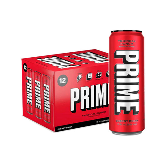 PRIME Energy USA Tropical Punch Drink Can 355ml - Past Best Before date - Size: 1 x 330ml