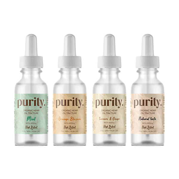Purity 600mg Full-Spectrum High Potency CBD Olive Oil 30ml - Flavour: Turmeric & Ginger