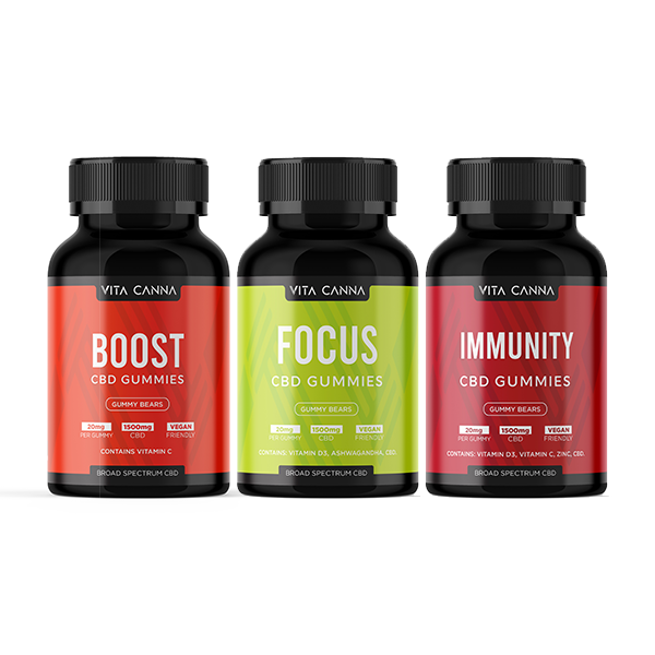Vita Canna Broad Spectrum 1500mg Functional CBD Vegan Gummy Bears - Flavour: Relax