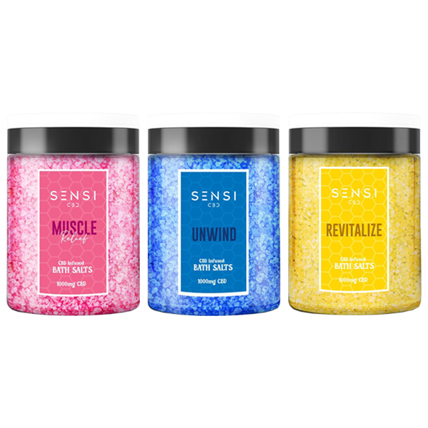 Sensi CBD 1000mg CBD Infused Bath Salts - 700g (BUY 1 GET 1 FREE) - Flavour: Muscle Relief