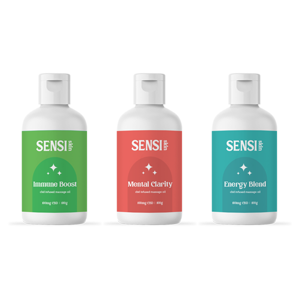 Sensi CBD 100mg CBD Massage Oil - 100ml (BUY 1 GET 1 FREE) - Flavour: Immune Boost