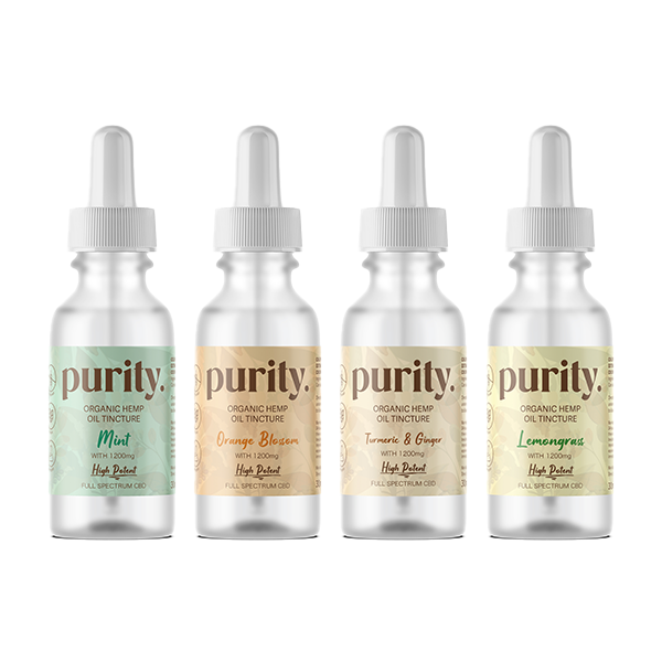 Purity 1200mg Full-Spectrum High Potency CBD Olive Oil 30ml - Flavour: Turmeric & Ginger