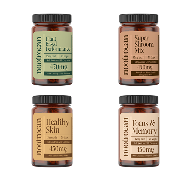 Nootrocan 450mg Full Spectrum CBD Nootropic Capsules - 30 Caps - Flavour: Focus & Memory