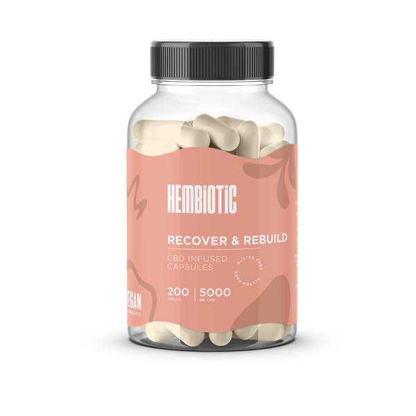 Hembiotic 5000mg Bulk Functional CBD Capsules - 200 Caps - Flavour: High Fibre