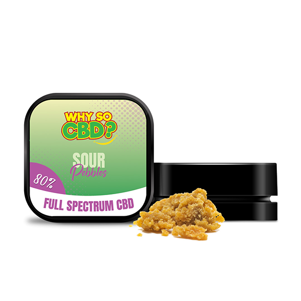 Why So CBD? 80% Full Spectrum CBD Crumble 1g - Flavour: Strawberry Cough