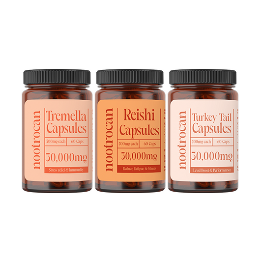 Nootrocan 30000mg Nootropic Vegan Mushroom Capsules - 60 Caps - Mushroom Type: Lion's Mane