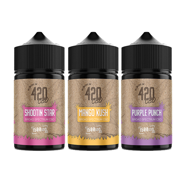 420 E-liquids 1500mg Broad-Spectrum CBD E-Liquids (40VG/60PG) - Flavour: Mango Kush