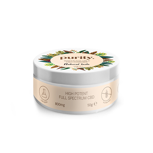 Purity 800mg Full-Spectrum High Potency CBD Water Soluble Powder 50g - Flavour: Orange Blossom