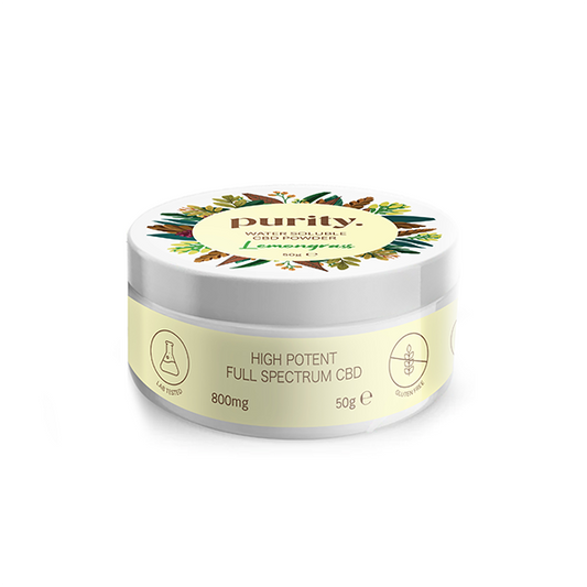 Purity 800mg Full-Spectrum High Potency CBD Water Soluble Powder 50g - Flavour: Natural