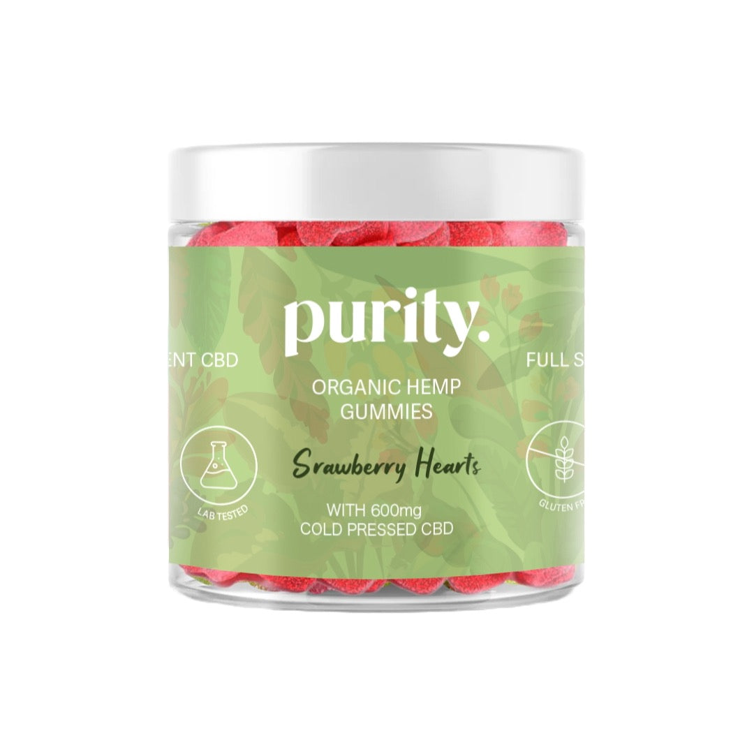 Purity 600mg Full-Spectrum CBD Vegan Gummies 150g - Gummies: Cherries