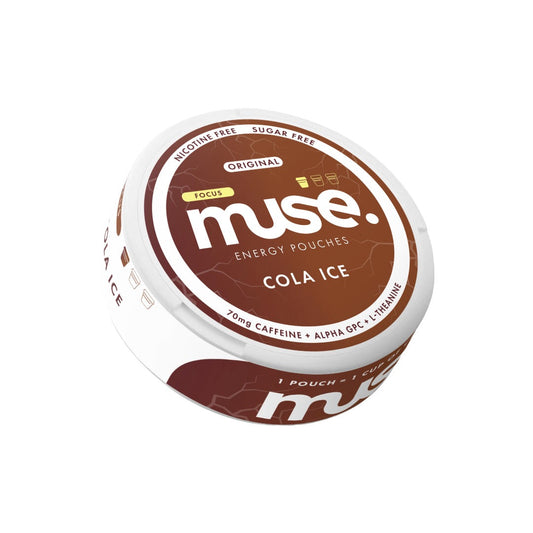 70mg Muse Focus Energy Pouches (UK Made) - 20 Pouches - Flavour: Strawberry Raspberry Cherry
