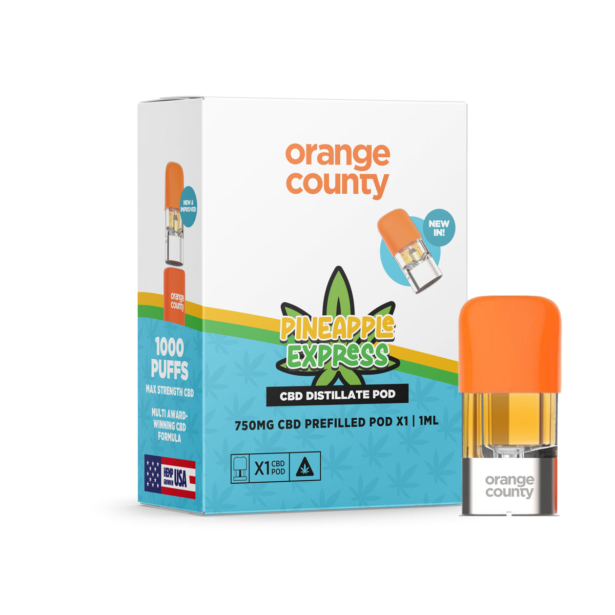 Orange County CBD - Pineapple Express OG 1ml Replacement Pod - (750mg)