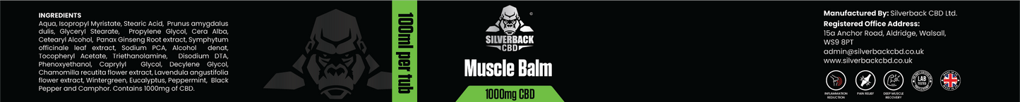Silverback CBD 1000mg Muscle Rub