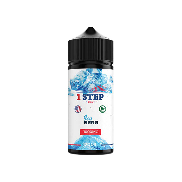1 Step CBD 1000mg CBD E-liquid 120ml (BUY 1 GET 1 FREE) - Flavour: Ice Berg - SilverbackCBD