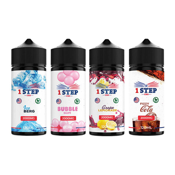 1 Step CBD 2000mg CBD E-liquid 120ml (BUY 1 GET 1 FREE) - Flavour: Tooty Frooty