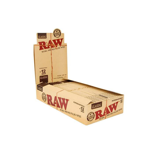 20 Raw Classic Supernatural 12 Inch Rolling Papers - SilverbackCBD