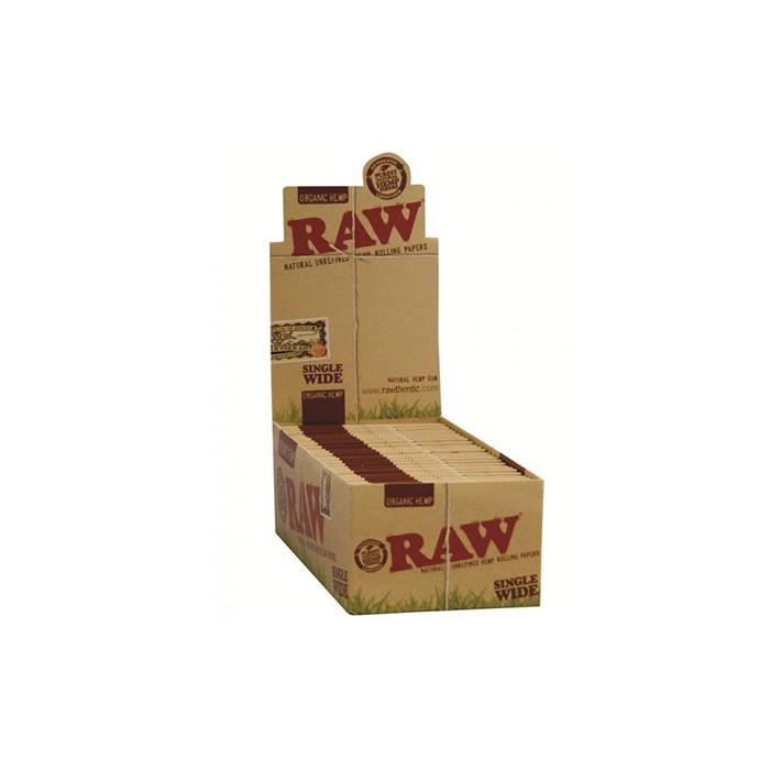 50 Raw Single Wide Organic Hemp Rolling Papers - SilverbackCBD