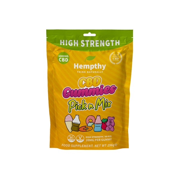 Hempthy 1000mg CBD Pick n Mix Gummies - 50 Pieces - SilverbackCBD
