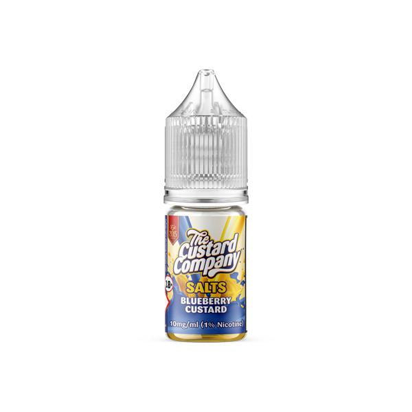 10mg The Custard Company Flavoured Nic Salt 10ml (50VG-50PG) - Flavour: Strawberry Custard - SilverbackCBD